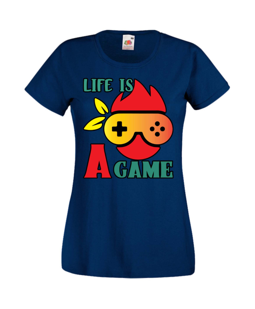 Дамска Геймърска Тениска Gamer Life Is A Game