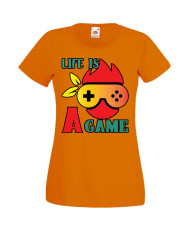 Дамска Геймърска Тениска Gamer Life Is A Game