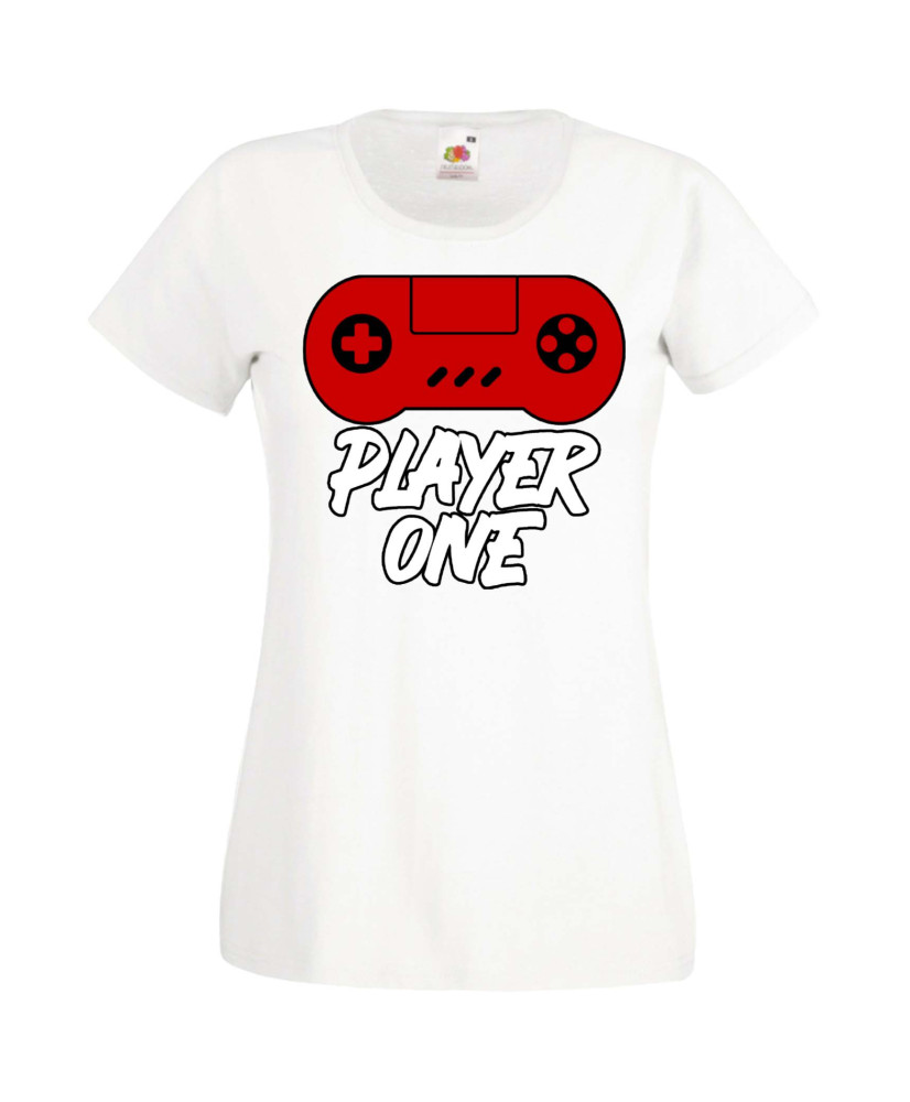 Дамска Геймърска Тениска Gamer Player One Дамска Геймърска Тениска Gamer Player One