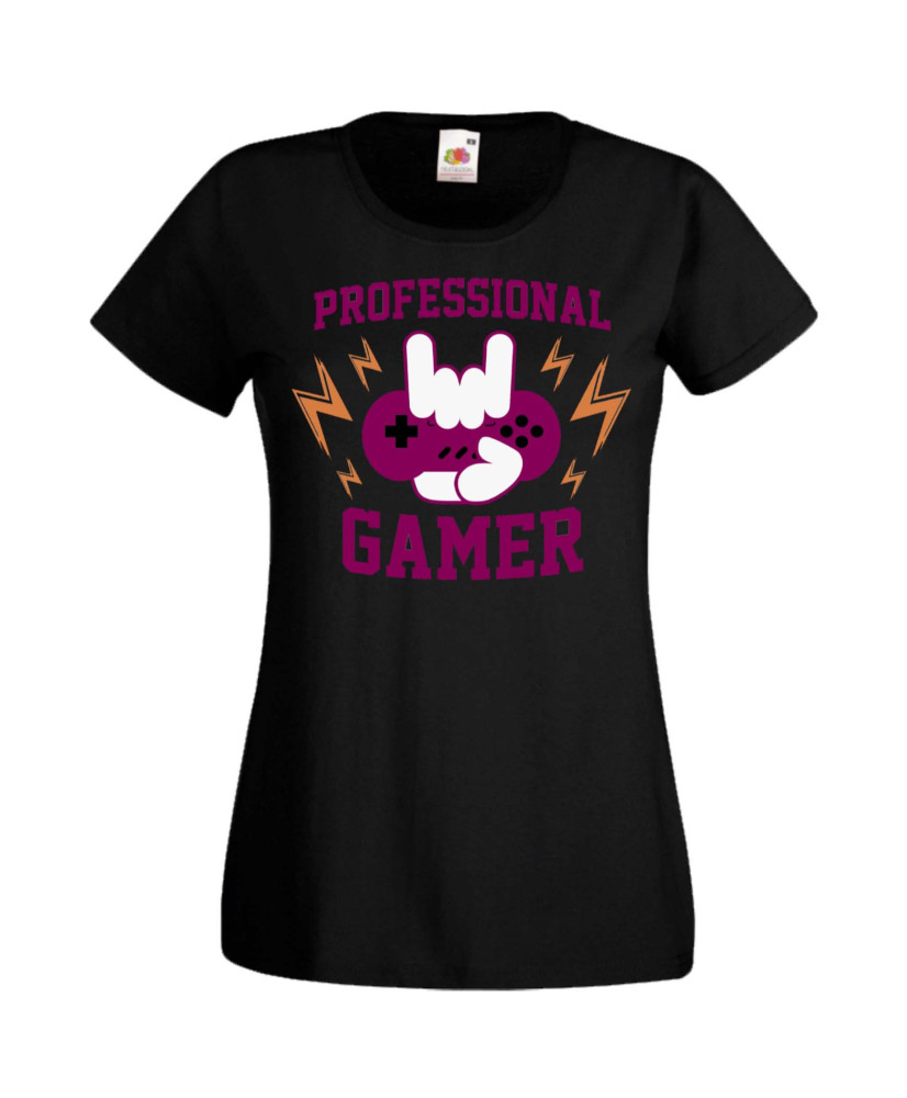 Дамска Геймърска Тениска Gamer Professional Gamer Дамска Геймърска Тениска Gamer Professional Gamer