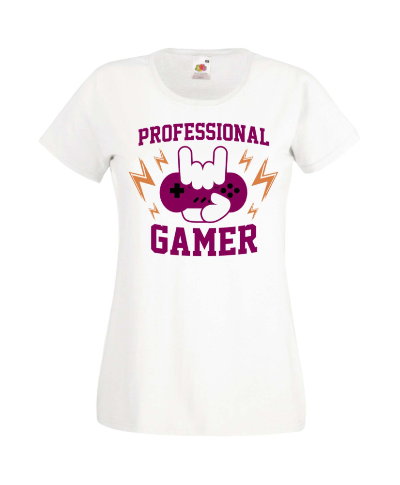 Дамска Геймърска Тениска Gamer Professional Gamer Дамска Геймърска Тениска Gamer Professional Gamer