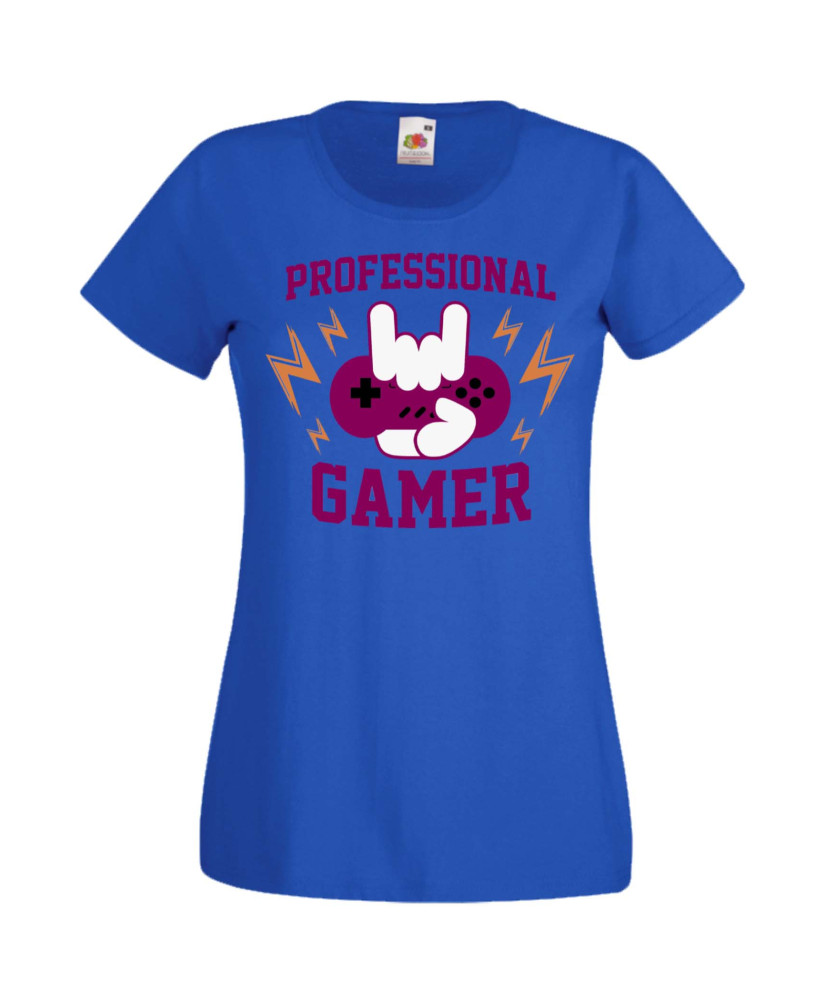 Дамска Геймърска Тениска Gamer Professional Gamer Дамска Геймърска Тениска Gamer Professional Gamer