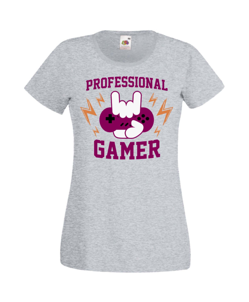 Дамска Геймърска Тениска Gamer Professional Gamer Дамска Геймърска Тениска Gamer Professional Gamer