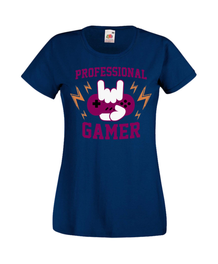 Дамска Геймърска Тениска Gamer Professional Gamer Дамска Геймърска Тениска Gamer Professional Gamer