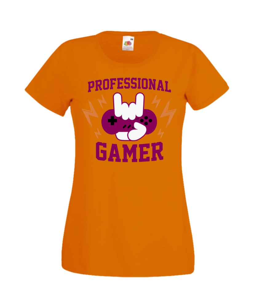 Дамска Геймърска Тениска Gamer Professional Gamer Дамска Геймърска Тениска Gamer Professional Gamer