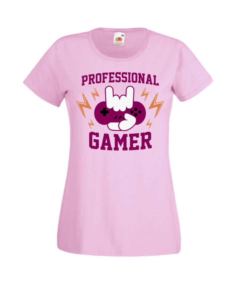 Дамска Геймърска Тениска Gamer Professional Gamer Дамска Геймърска Тениска Gamer Professional Gamer