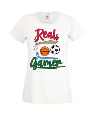 Дамска Геймърска Тениска Gamer Real Gamer