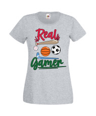 Дамска Геймърска Тениска Gamer Real Gamer