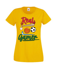 Дамска Геймърска Тениска Gamer Real Gamer