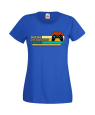 Дамска Геймърска Тениска Gamer Social Distancing Expert