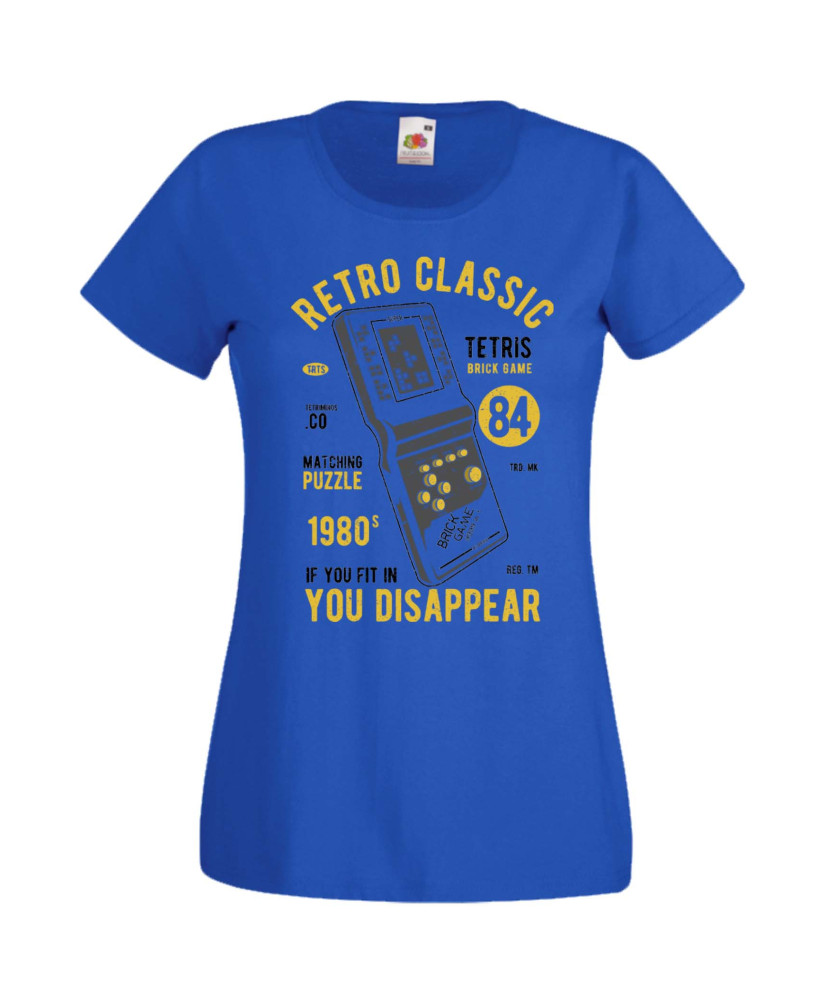 Дамска Геймърска Тениска Gamer Tetris Brick Game