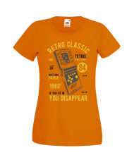 Дамска Геймърска Тениска Gamer Tetris Brick Game