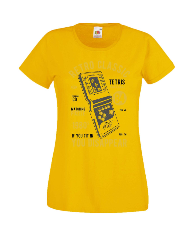 Дамска Геймърска Тениска Gamer Tetris Brick Game Дамска Геймърска Тениска Gamer Tetris Brick Game