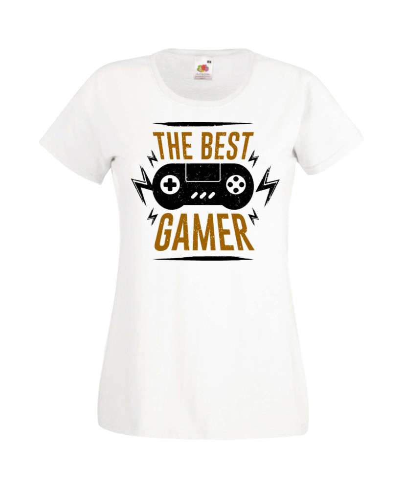 Дамска Геймърска Тениска Gamer The Best Gamer Дамска Геймърска Тениска Gamer The Best Gamer