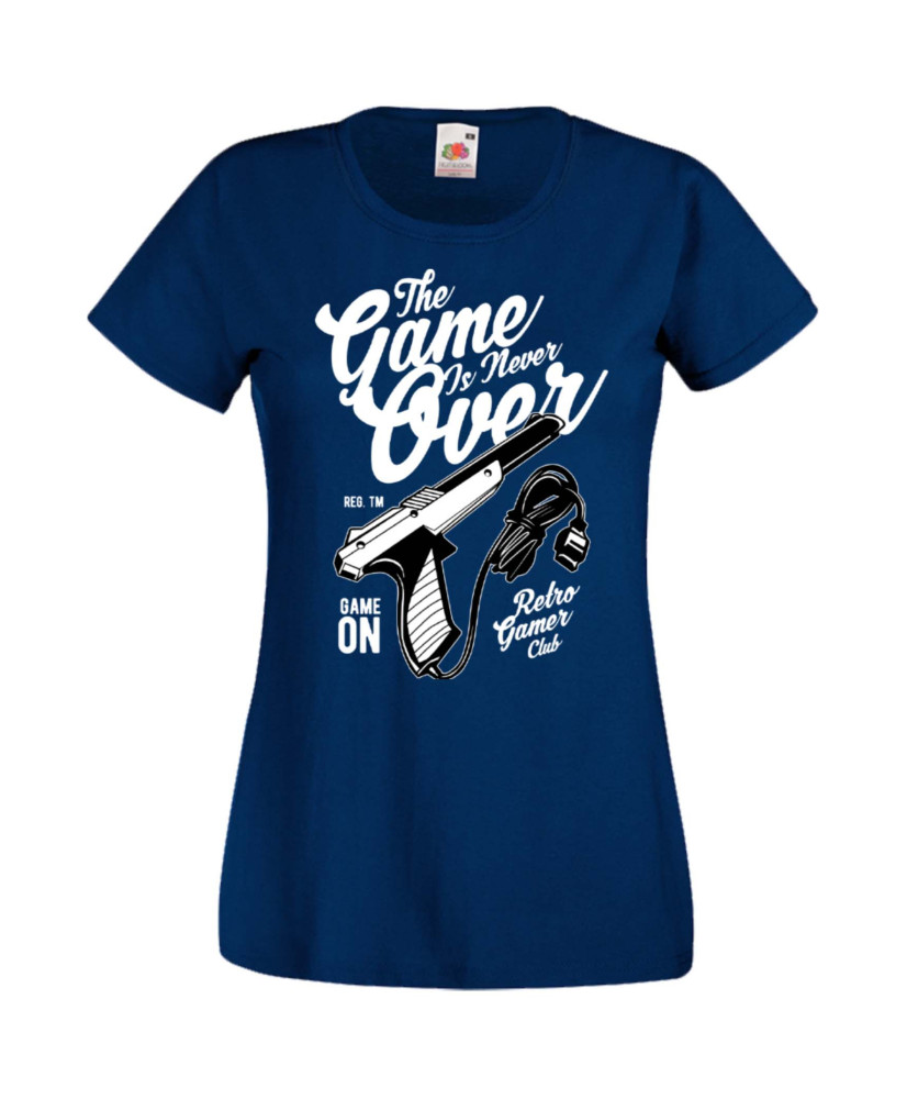 Дамска Геймърска Тениска Gamer The Game Is Never Over Дамска Геймърска Тениска Gamer The Game Is Never Over