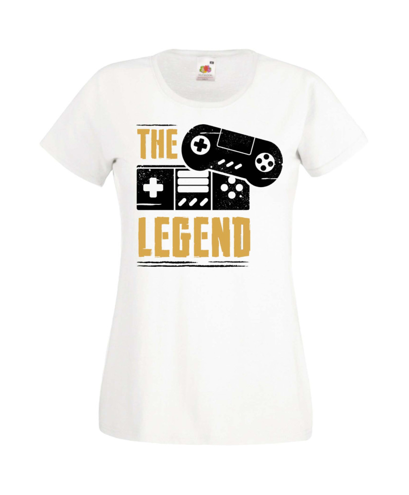Дамска Геймърска Тениска Gamer The Legend Дамска Геймърска Тениска Gamer The Legend