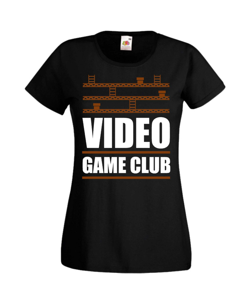 Дамска Геймърска Тениска Gamer Video Game Club Дамска Геймърска Тениска Gamer Video Game Club