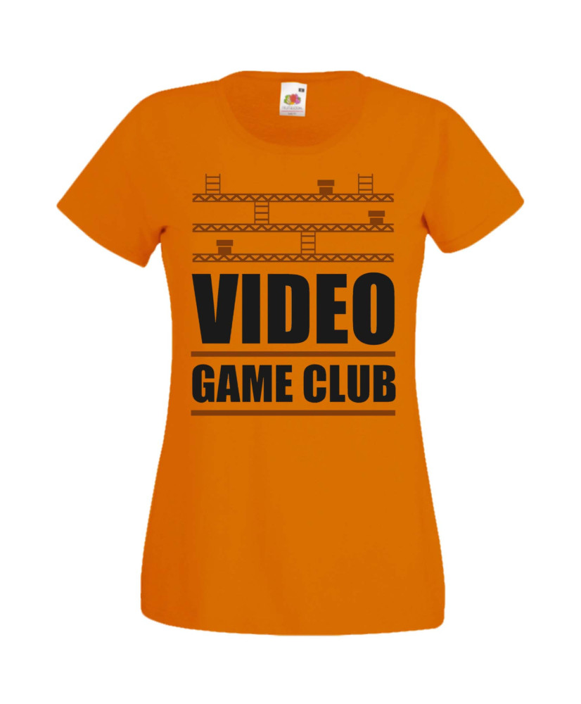 Дамска Геймърска Тениска Gamer Video Game Club Дамска Геймърска Тениска Gamer Video Game Club