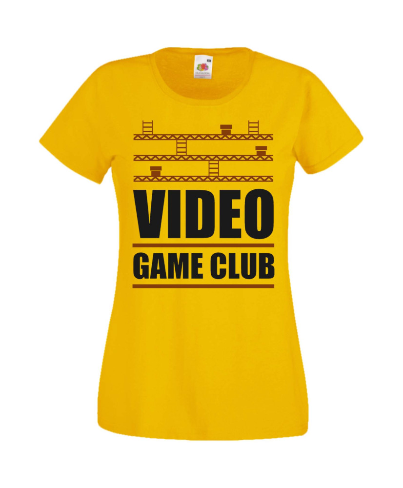 Дамска Геймърска Тениска Gamer Video Game Club Дамска Геймърска Тениска Gamer Video Game Club