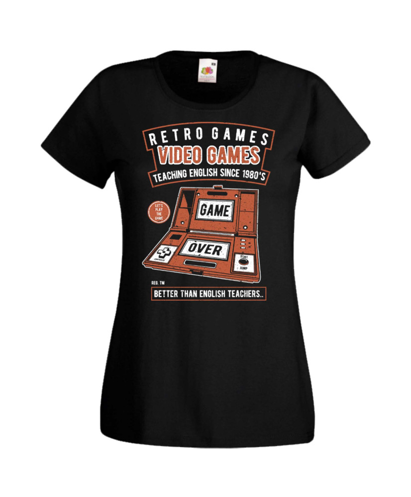 Дамска Геймърска Тениска Gamer Video Games Teaching English Дамска Геймърска Тениска Gamer Video Games Teaching English