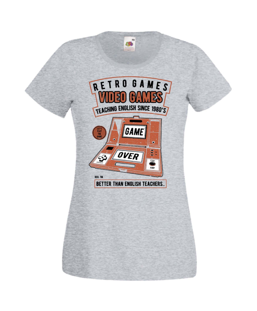 Дамска Геймърска Тениска Gamer Video Games Teaching English Дамска Геймърска Тениска Gamer Video Games Teaching English