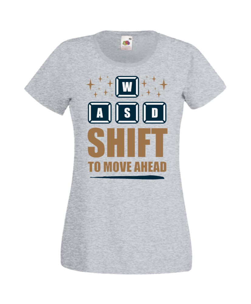 Дамска Геймърска Тениска Gamer Wasd Shift To Move Ahead