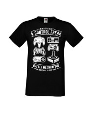 Мъжка Геймърска Тениска Gamer A Control Freak