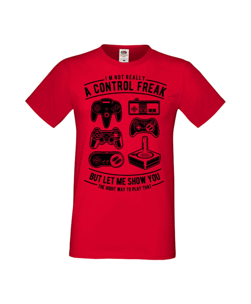 Мъжка Геймърска Тениска Gamer A Control Freak Мъжка Геймърска Тениска Gamer A Control Freak