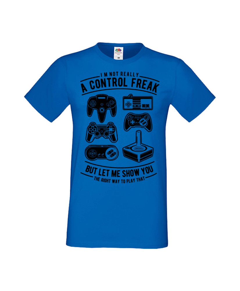 Мъжка Геймърска Тениска Gamer A Control Freak Мъжка Геймърска Тениска Gamer A Control Freak