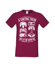 Мъжка Геймърска Тениска Gamer A Control Freak