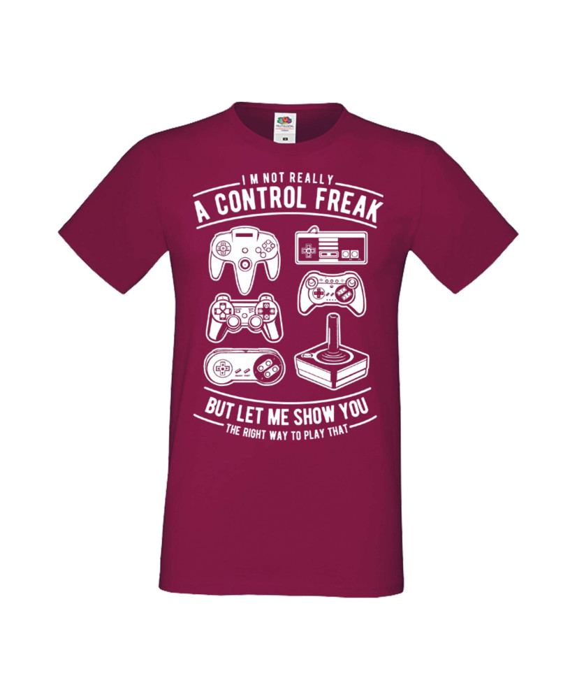 Мъжка Геймърска Тениска Gamer A Control Freak Мъжка Геймърска Тениска Gamer A Control Freak