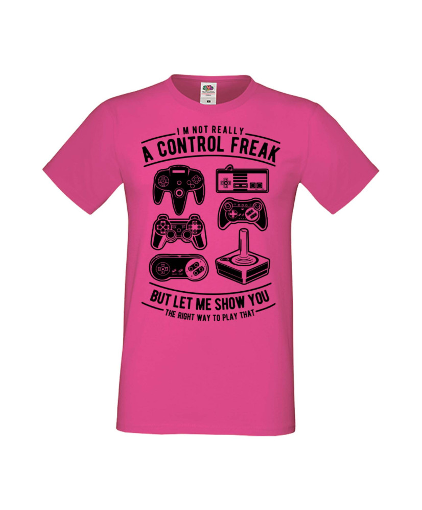 Мъжка Геймърска Тениска Gamer A Control Freak Мъжка Геймърска Тениска Gamer A Control Freak