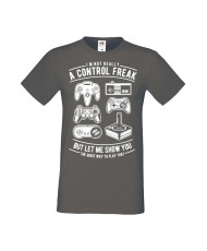 Мъжка Геймърска Тениска Gamer A Control Freak