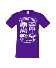 Мъжка Геймърска Тениска Gamer A Control Freak