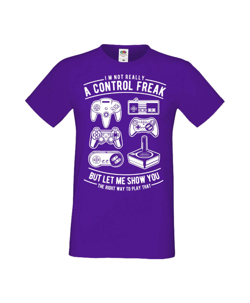 Мъжка Геймърска Тениска Gamer A Control Freak Мъжка Геймърска Тениска Gamer A Control Freak