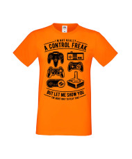 Мъжка Геймърска Тениска Gamer A Control Freak