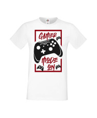 Мъжка Геймърска Тениска Gamer Gamer Mode On