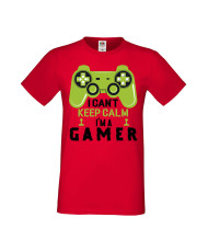Мъжка Геймърска Тениска Gamer I Can'T Keep Calm I'M A Gamer