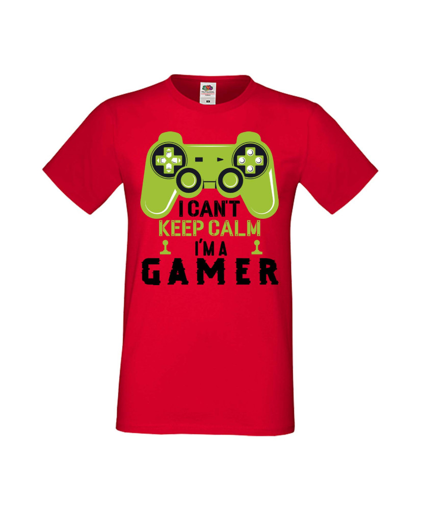 Мъжка Геймърска Тениска Gamer I Can'T Keep Calm I'M A Gamer