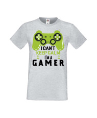 Мъжка Геймърска Тениска Gamer I Can'T Keep Calm I'M A Gamer
