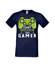 Мъжка Геймърска Тениска Gamer I Can'T Keep Calm I'M A Gamer