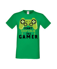 Мъжка Геймърска Тениска Gamer I Can'T Keep Calm I'M A Gamer