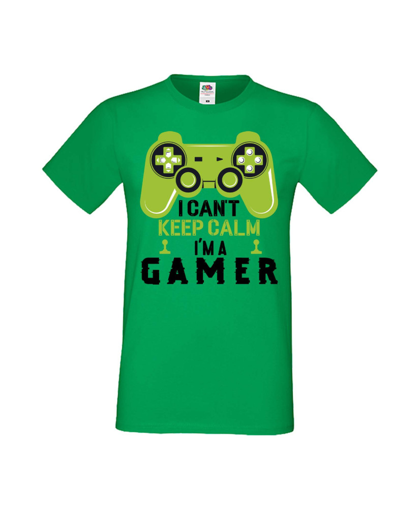 Мъжка Геймърска Тениска Gamer I Can'T Keep Calm I'M A Gamer