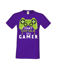 Мъжка Геймърска Тениска Gamer I Can'T Keep Calm I'M A Gamer