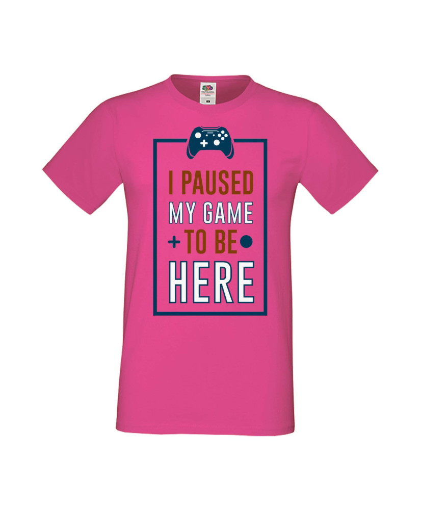 Мъжка Геймърска Тениска Gamer I Paused My Game To Be Here 01 Мъжка Геймърска Тениска Gamer I Paused My Game To Be Here 01