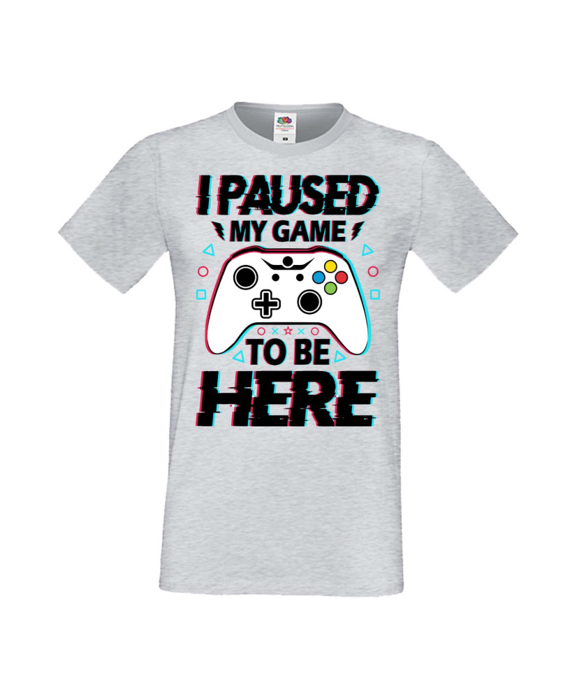 Мъжка Геймърска Тениска Gamer I Paused My Game To Be Here 02 Мъжка Геймърска Тениска Gamer I Paused My Game To Be Here 02