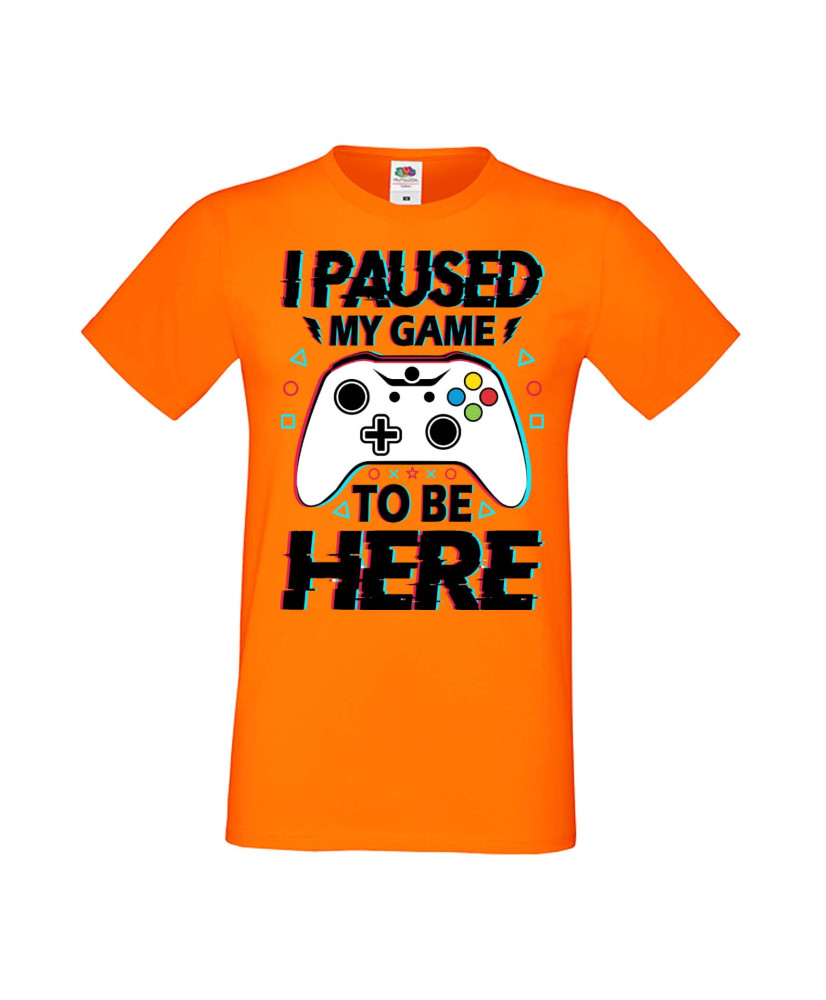 Мъжка Геймърска Тениска Gamer I Paused My Game To Be Here 02 Мъжка Геймърска Тениска Gamer I Paused My Game To Be Here 02