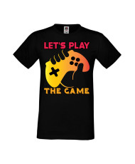 Мъжка Геймърска Тениска Gamer Let'S Play The Game