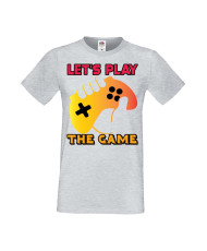 Мъжка Геймърска Тениска Gamer Let'S Play The Game