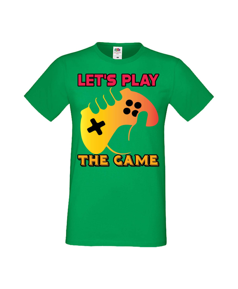 Мъжка Геймърска Тениска Gamer Let'S Play The Game